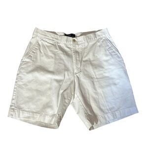 Polo Ralph Lauren Flat Front Shorts 9-inch Classic Fit, White, Cotton, 34” Waist